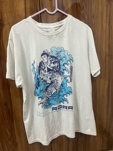 White Printed T Shirt