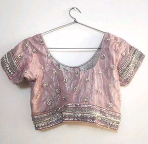 Readymade embroidered net Saree