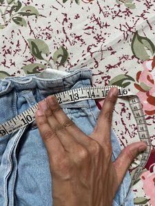 Paperbag Denim Shorts