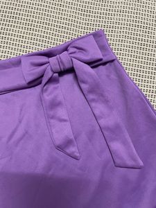Purple Bow Mini Skirt