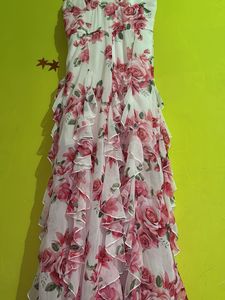 Floral Printed Ruffle Dress