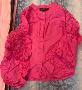 Shirt With Crushed Sleeves