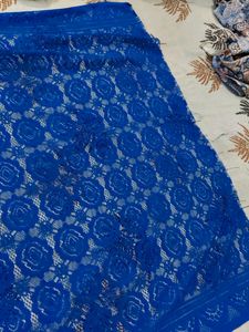 Blue Floral Dupatta