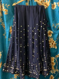 Navy Blue Embellished Kurta
