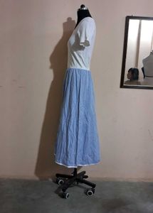 Two-Tone Button Down Midi Dress