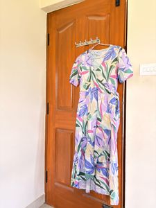 Floral Print Wrap Dress