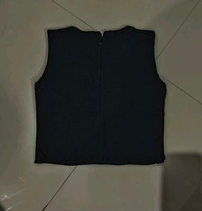 Deep Black Crop Top