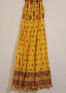 Women Haldi Maxi Gown Dress