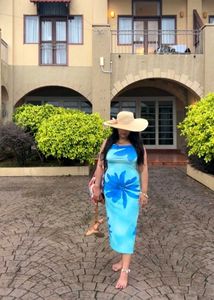 Blue Floral Beach Dress