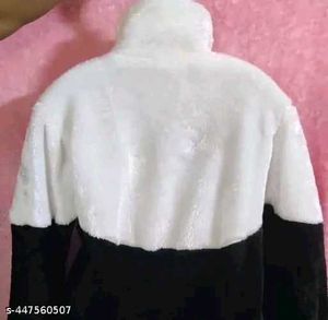 Cute Black &amp; White Plush Jacket
