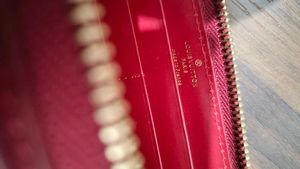 Louis Vuitton Red Vernis Zippy Wallet