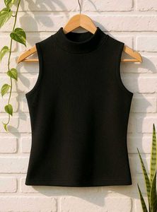 black turtle neck top