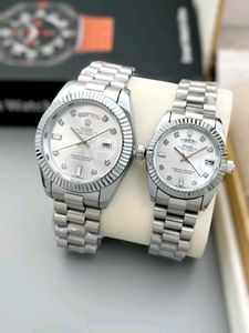 ROLEX COUPLE WATCH DAY DATE WORKING PREMIUM QUALIT