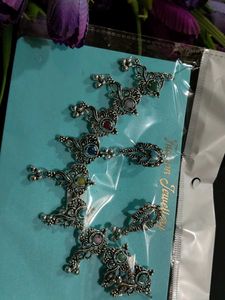 Oxidised Necklace With Earrings