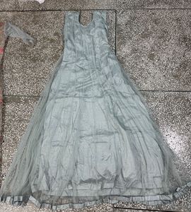 Elegant Embroidered Anarkali Suit With Paded