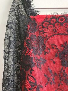 Red And Black Lace Dress