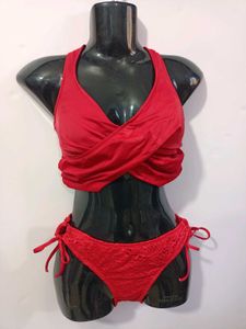 Mint Condition Red Halter Bikini  Size S Imported