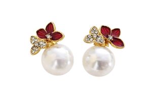 Pearl Floral Stud Earrings