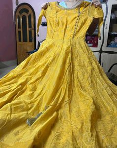 Beautiful Yellow Anarkali Dress