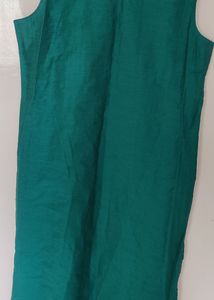 rGreen Stylish Shiny Kurta With Silk And Cotton In