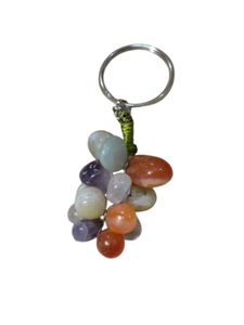 MULTI GEMSTONE GRAPE 🍇 KEYCHAIN FOR POSITIVITY
