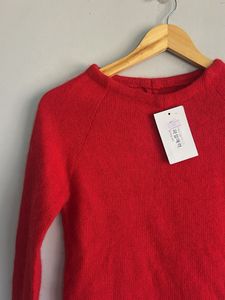 Chic Red Knit Pullover Sweater