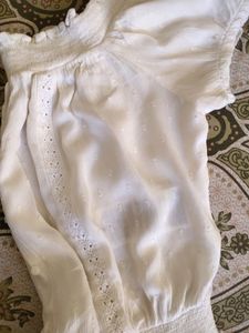 Off Shoulder Coquette Top Cream