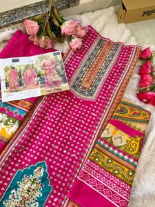 Elegant Unstitched Pakistani Suit