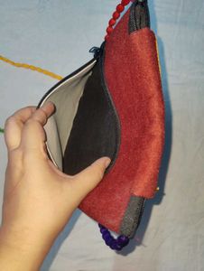 Handmade Krishna Embroidered Sling Bag
