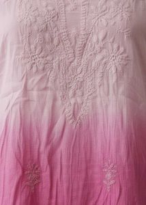 Pink Embroidered Tunic Top for women (XL) size