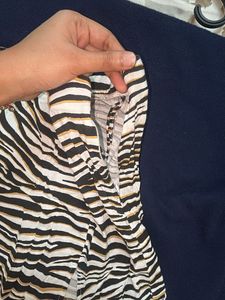 Zebra Print Mini Skirt