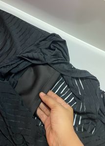 Black Slit Pencil Skirt