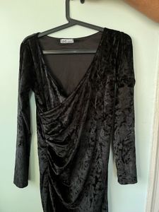Elegant Black Velvet Dress