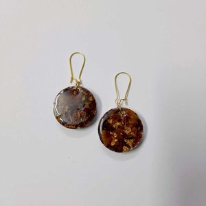 Real Rose Preserved Circle Earrings