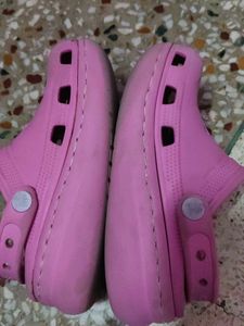 Pink Crocs Comfort Clogs
