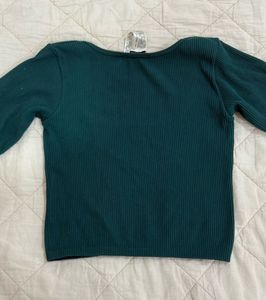 Zara Turquoise Long Sleeve Top