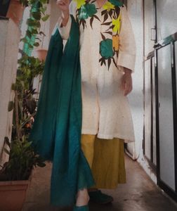 Hand fabric painting designer dress very unique fabric material cotton sale only top