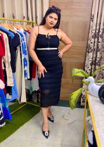 Bodycon White And Black Dress