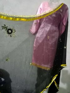 Pink Satin Salwar Suit