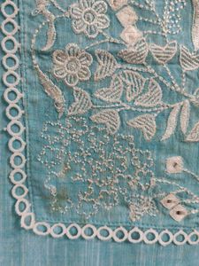Light Blue Embroidered Kurti