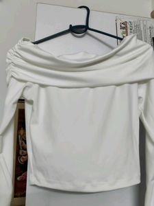 White off shoulder top
