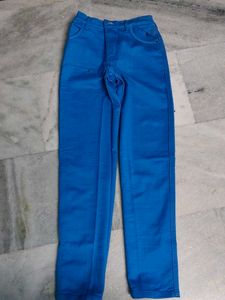 Blue Colour Stright Fit Pant