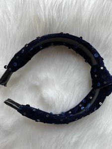 Navy Blue Sequins Headband