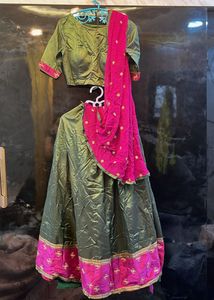Olive & Pink Lehenga Set