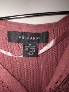 Pink Knitted Aesthetic Shrug .