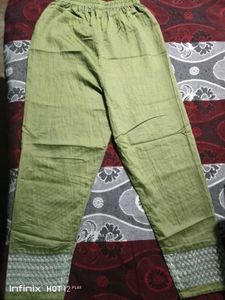 Title: Elegant Olive Green Embroidered Kurti