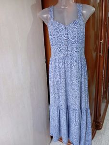 Cute Blue Dotted Dress