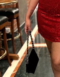 Accessorize Black Velvet Bag