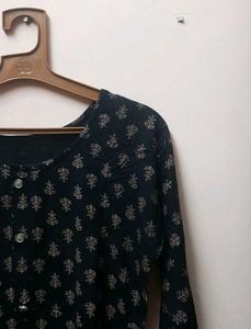 Printed Black Kurti
