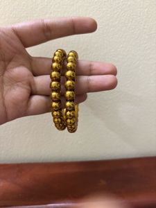 Gold Beaded Bangle Set